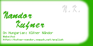 nandor kufner business card